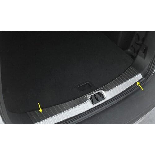 Car Stainless Steel Inner Inside Rear Trunk Bumper Trim Plate Frame Threshold Pedal For Ford Kuga Escape 2017 2018 2019 2020