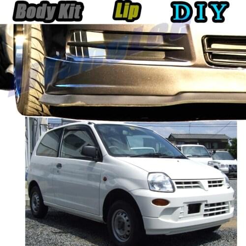 Car Bumper Lip Front Spoiler Skirt Deflector For Mitsubishi Minica Toppo Tune Car Modified Body Kit VIP Hella Flush Lips
