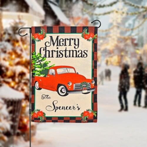 Christmas Garden Flag Indoor Outdoor Home Yard Flag Banner Hanging 2022 New Year Household Decor