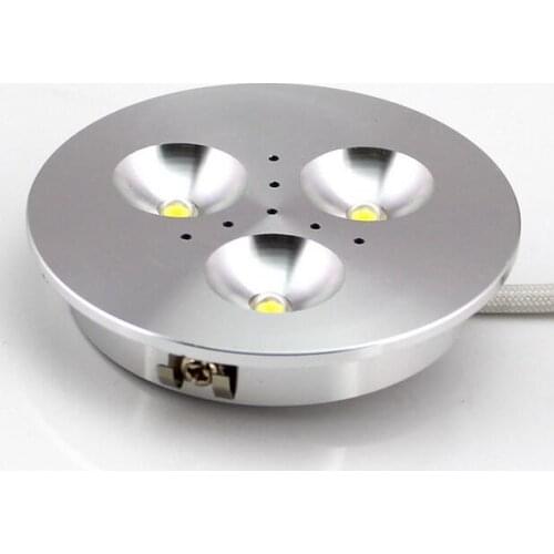 FREE SHIPPING 4W 3W Aluminum LED Cabinet Light puck light led down light +constant current 2years warranty