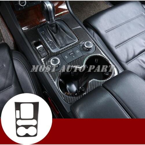 Carbon Fiber Center Console Gear Shift Box Cover Trim For VW Touareg 2011-2018 Car accesories interior Car Trim
