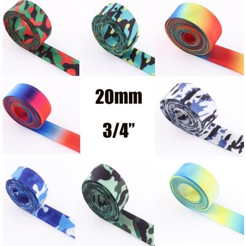 Colorful Webbing Ribbon strap 20mm Key Fobs Strap Light Weight Stripes Straps Webbing Camo Lanyard Strap