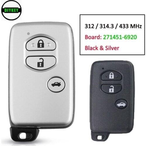 DIYKEY Board ID: 271451-6920 Smart Keyless Remote Key Fob 4D Chip 312MHz / 314.3MHz / 433MHz for Toyota GT86 for Subaru Forester