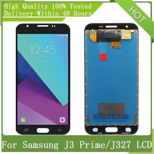 For SAMSUNG 5.0" SUPER AMOLED J3 Prime 2017 J327 J327W J327V J327T J327P LCD Display Touch Screen Digitizer Assembly Replacement