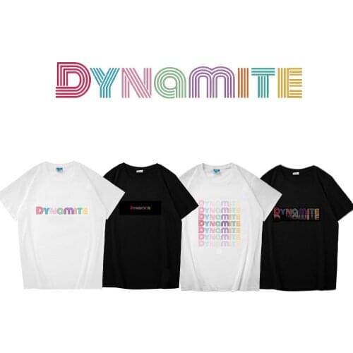 T-shirt DYNAMITE New Album Kpop Bangtan Boys Clothes Korean style short sleeve casual hip-hop short sleeve top