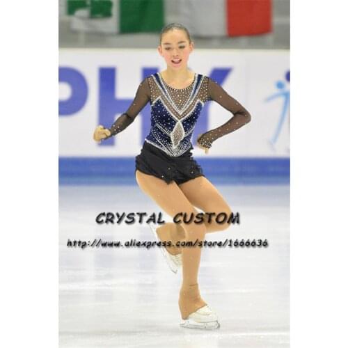Crystal Custom Figure Skating Dresses Girls New Brand Ice Skating Dresses For Competition DR4554