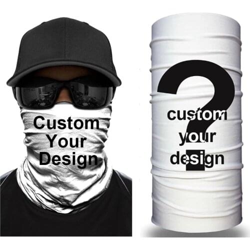 Customized Tube Scarfs Seamless Bandana Masks Headband Cycling Caps Neck Buffs Outdoors Neck Warmer Motorcycle Face Shield 10PCS