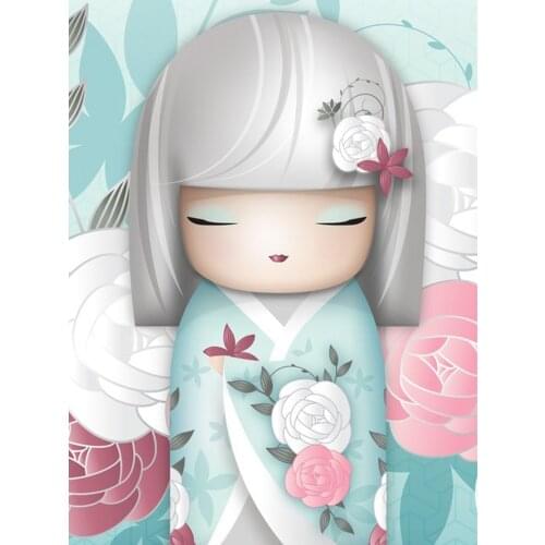 5D DIY Diamond Painting Kits Full Round With AB Drill Girl Embroidery Stitch Cartoon Picture Of Rhinestones Home Decor Gift Art