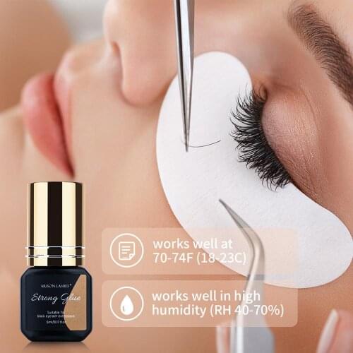 5ml eyelash glue 1second fast dry eyelashes Extension Black Lashes No Smell No Irritant Adhesive Retention 5-7 Weeks