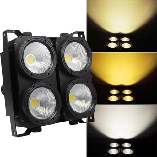 DMX control 400W LED COB Par 4x100w Warm White Cold white LED Audience Par light Auto Run Sound action Strobe dj stage lights