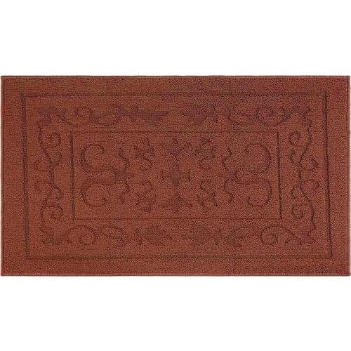 Brief Style Brown Doormat Persian Texture Doormat 60x90cm Water Absorbent Anti Slip Door Shoes Mat Bathroom Living Room Carpet