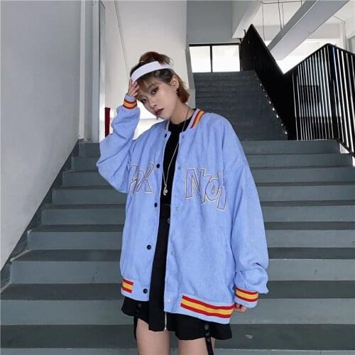 Bomber Jacket Harajuku Black Womens Jackets 2020 Fashion Slim Womens Spring Jacket Varsity Oversized Jacket Baseball Vintage