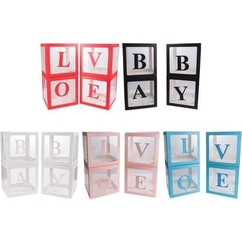 Latex Ballons Box for Wedding Party Decoration, Transparent Birthday Party