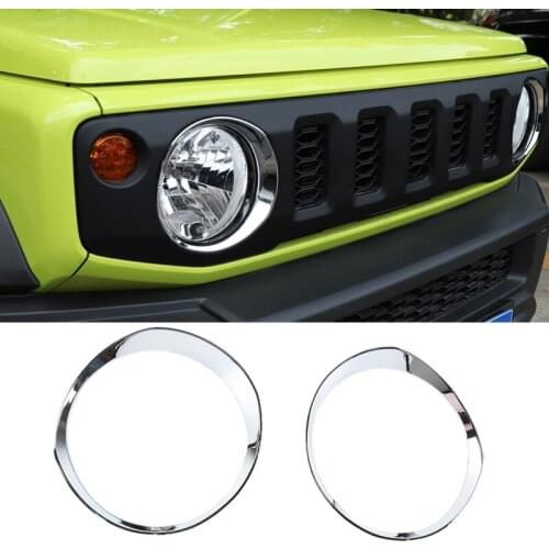 Car Headlight Light Lamp Cover Stickers Garnish for Suzuki Jimny 2019 2020 Car External Accessories