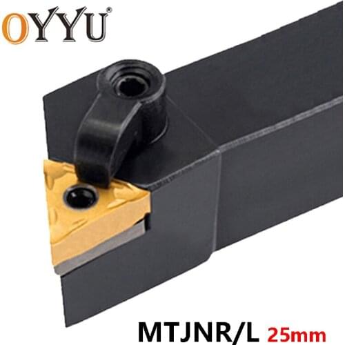 OYYU Lathe Tool Holder MTJNR2525M22 MTJNL2525M22 MTJNR2525M16 MTJNL2525M16 MTJNR MTJNL Carbide Inserts Shank use TNMG16/22 CNC