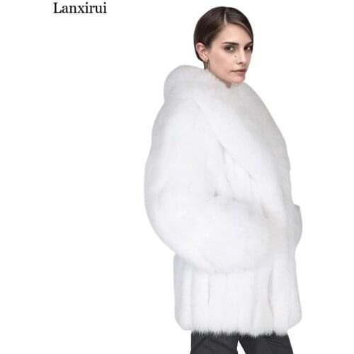 Winter Overcoat Luxury Fur Coat Womens Elegant Plus Size Faux Fur Coat Long Slim Thicken Warm Trendy Warm Outerwear Coat