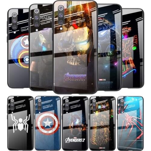 Marvel Avengers Infinity Gauntlet Logo For Xiaomi Mi 11 11i 10T CC9E 9T Note 10 Ultra Pro Lite 5G Tempered Glass Phone Case