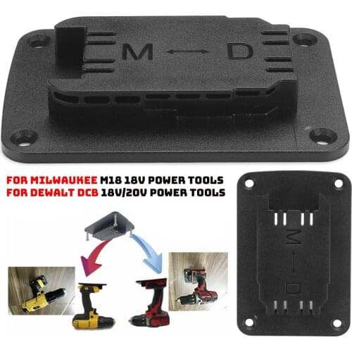 Power Tool Stand Lithium Battery Wall Mount Holder Bracket for Dewalt DCB for Milwaukee M18 Battery Shelf Rack Storage Case