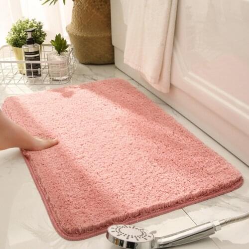 New Thick Absorbent Floor Mat Soft Velet Toilet Door Rug Bathroom Non-Slip Floor Carpet Foot Pad For Home Decor 3 Sizes 50x80 CM