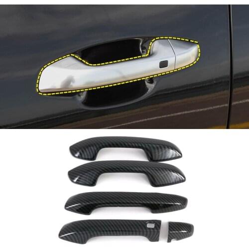 Exterior Parts For Kia Seltos 2019 2020 Car Styling Exterior Side Door Handle Frame Sticker Cover Trim 5pcs Left Hand Drive