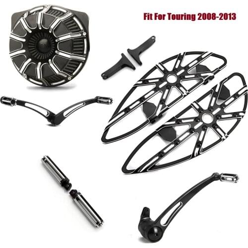 Air cleaner filter driver footboards Black brake lever Heel Toe Shift Lever For harley 2008-2013 Road glide FLTR FLHX FLHR FLHT