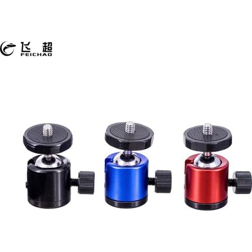 360 Degree Rotation 1/4" Swivel Mini Ball Head Screw Tripod Mount for Canon Nikon Sony DSLR Camera Camcorder LED Light Bracket