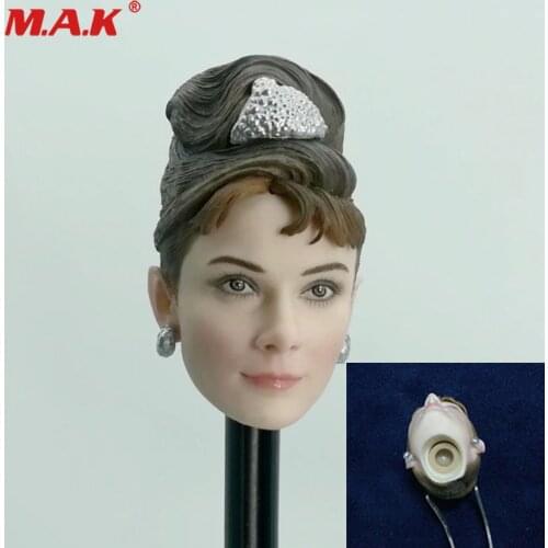 For Collection 1/6 Female Figure Accessory Breakfast at Tiffanys Audrey Hepburn Head Sculpt Model for 12" Female Figure Body