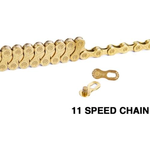 ZTTO Titanium Nitride Coating Gold Chains 11 Speed Bike Chain With Missing Link For Part K7 Bicycle Parts