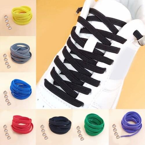 Elastic Shoelaces No Tie Shoe laces Outdoor Leisure Sneakers Quick Safety Flat Shoe lace Kids And Adult Unisex Lazy laces 1 Pair