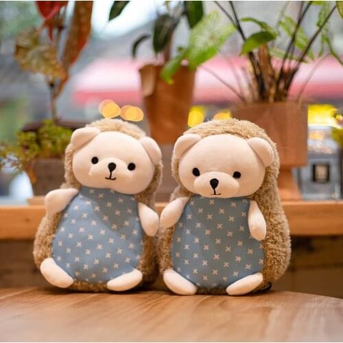 1PC 25CM Cartoon Hedgehog Doll Cute Simulation Plush Toy Stuffed Turn to Bear Animal Doll Child kid girl Creative birthday gift