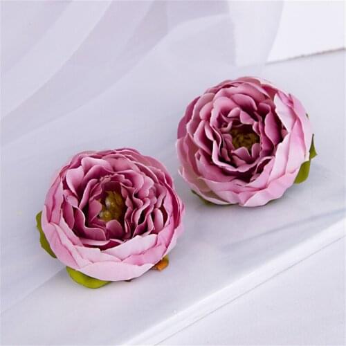 10pcs European-style Small Peony Flower Wedding Decoration Flower Head Garland Decoration Flower Simulation Silk Cloth Flower