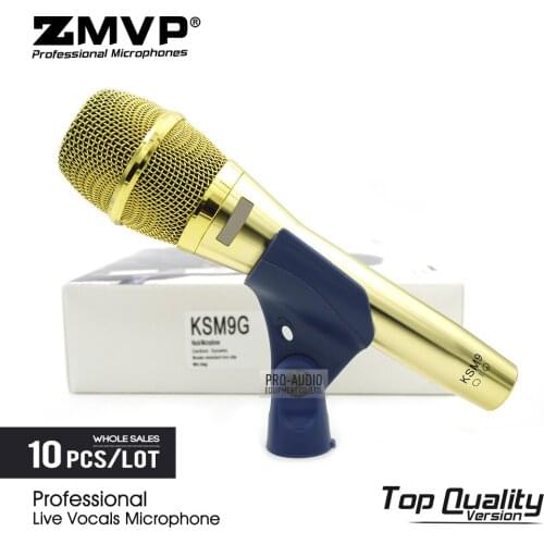10pcs Top Quality Professional Live Vocals KSM9G Dynamic Wired Microphone Karaoke Supercardioid Podcast Microfono Mic Mike