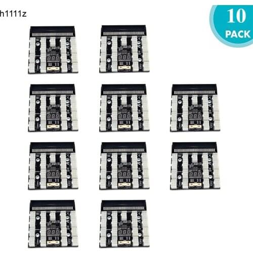 10PCS Server Computer Switch Power Converter 17 x 6Pin Power Interface Breakout Adapter Board for Bitcoin Miner Antminer Mining