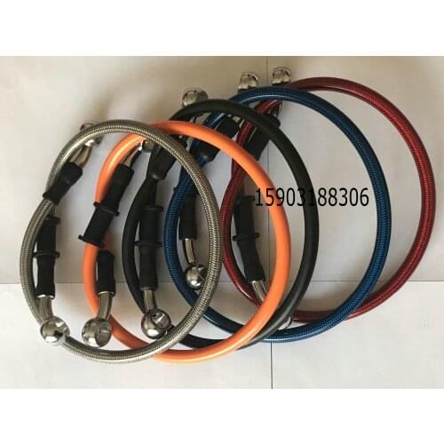 120CM length Universal Motorcycle Brake Oil Hose Line Stainless Steel Pipe With 28 Degree Banjo Fittings
