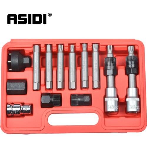 13 Piece Alternator Pulley Tool Kit Auto Repair Tools