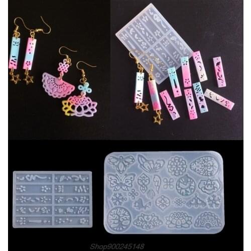 2Pcs Ancient Earrings Hairpin Necklace Fan Pendant Resin Mold Ancient Hollow Flower Molds Jewelry Tools Kit Jy15 20 Dropship