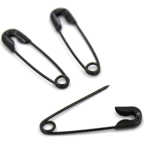 200 Pieces Safety Pins Findings Silver Golden Black Anti Copper 19mmx5mm Safety Pin DIY Jewelry Findings