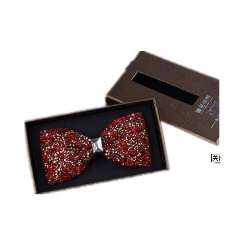 2017 new British luxury nightclub ultra-flash diamond-studded bow tie male groom dancers host formal wedding tie