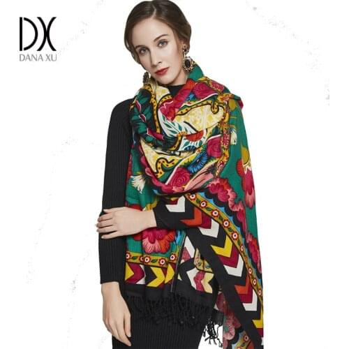 2019 Luxury Brand Large Pashmina Fashion Scarves and Shawls Warm Scarf Women Muslim Hijab Cashmere Poncho Cape Wool Shawl Wrap