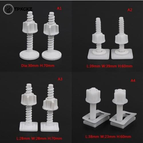 4Pcs Toilet Seat Hinge Bolts Replacement Screws Fixing Fitting Kit Repair Tools
