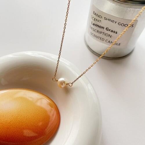 2021 Trend 925 Sterling Silver Necklace Irregular Pearl Pendant Necklace Fashion For Women Girl Fine Jewelry All-Matched Choker