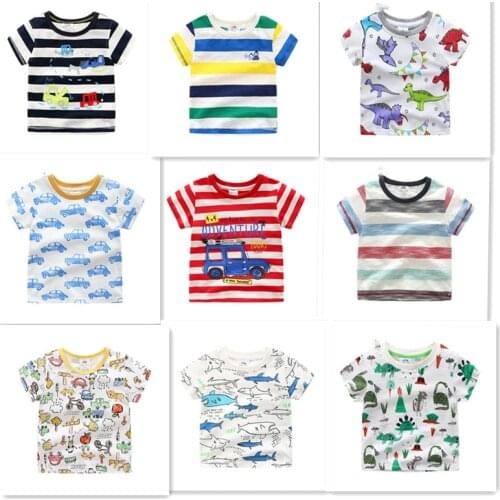 Baby short-sleeved T-shirt 2020 summer new boys childrens casual round neck tops tx-8689
