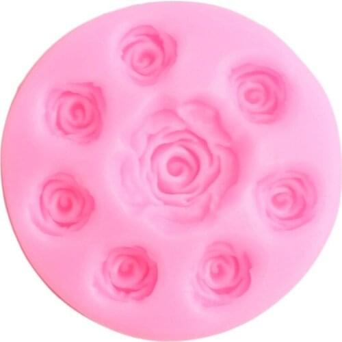 Mini Rose Flower Silicone Mold Candy Clay Chocolate Gumpaste Mould Kitchen Baking Cupcake Topper Fondant Cake Decorating Tools