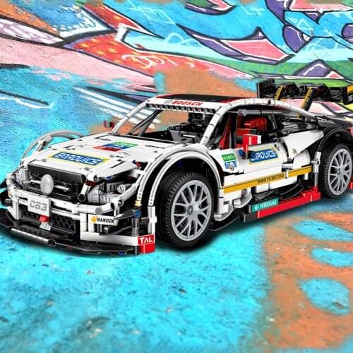 13073 13075MOC technology series sports super car Mercedes Benz C63 model building blocks children education toys Christmas gift