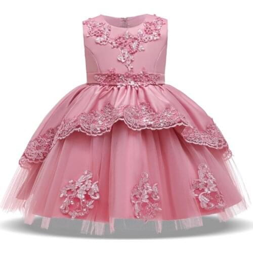 Summer Kids Dresses For Girls Tutu Fluffy Birthday Prom Dress Elegant Princess Party Wedding Dress Girl Childrens Clothing 3 8Y