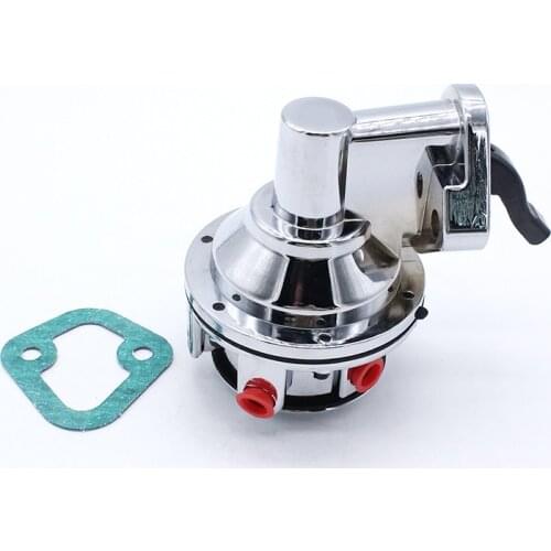 Mechanical Fuel Pump for Chevy SB 262-400 ,V8 Engine,6 PSI 1/4 NPT Inlet/Outlet Chrome