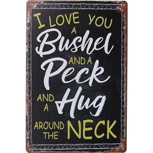 SUMIK I Love You Fun Saying, Metal Tin Sign, Vintage Art Poster Plaque Living Room Bedroom Home Wall Decor