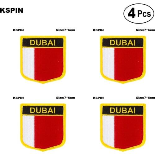 Dubai Flag Embroidery Patches Iron on Saw on Transfer patches Sewing Applications for Clothes in Home&Garden