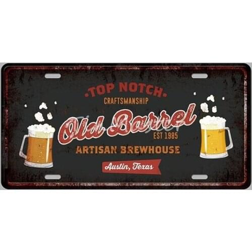 License plate Metal Wall Art Tin Sign Vintage Garage Home Decor Free Beer Coffee Poster Door Signs Pub Bar Kitchen Wall Sticker