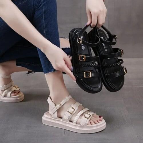 2021 New Designer Sandals Woman Sandals Gladiator Velcro Sandals Women High Quality Ladies Shoes Summer Platform Sandalias